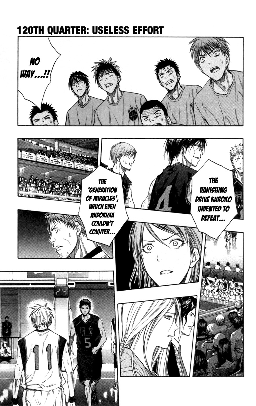 Kuroko no Basket Chapter 120 page 2 - Chapter 120: Useless Effort