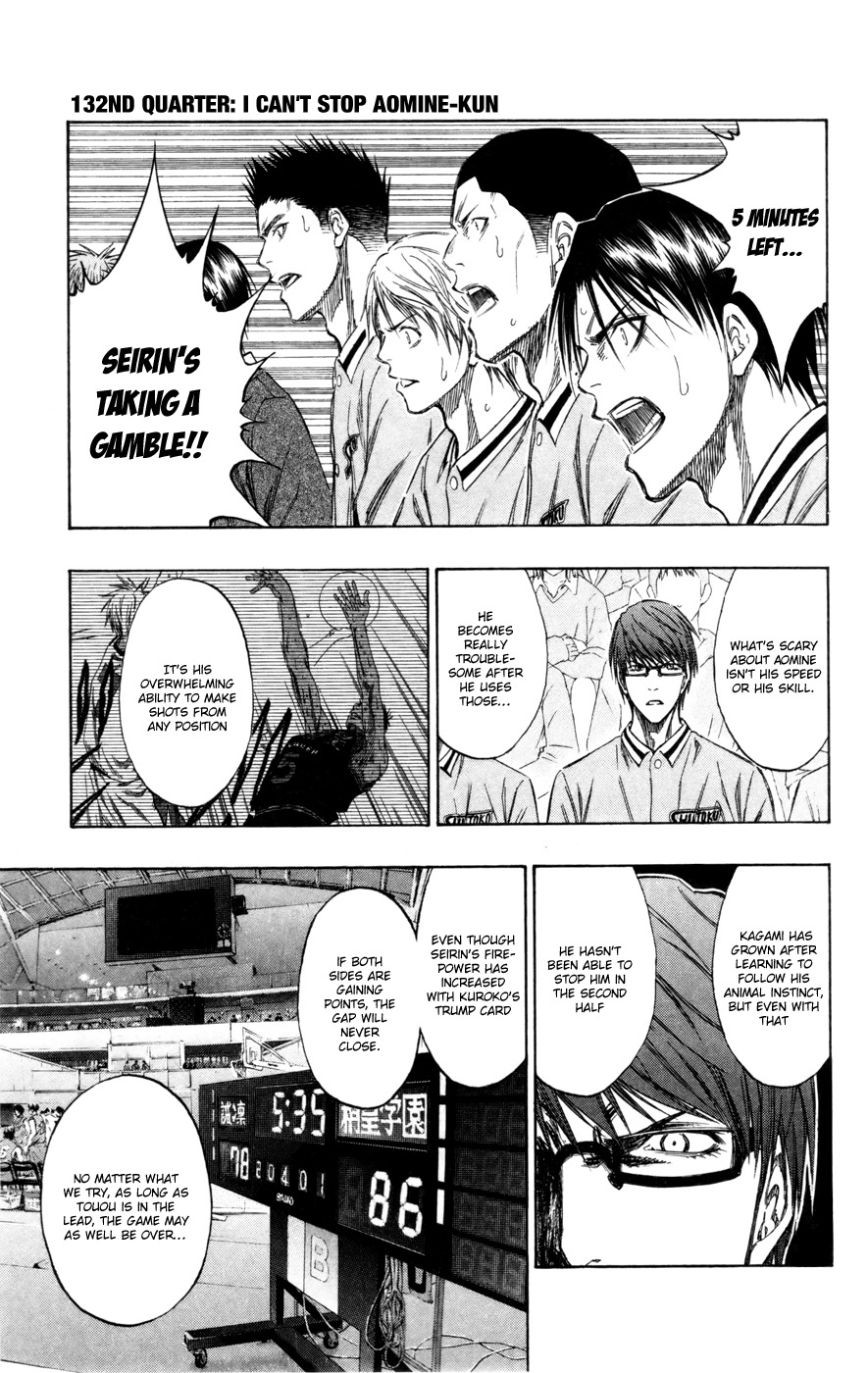 Kuroko no Basket Chapter 132 page 2 - Chapter 132: I Can't Stop Aomine-kun
