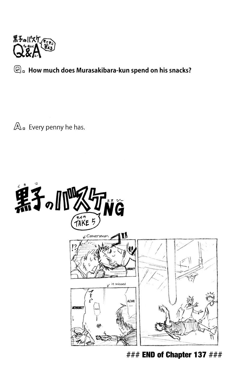 Kuroko no Basket Chapter 137 page 18 - Chapter 137: Like we'd lose.