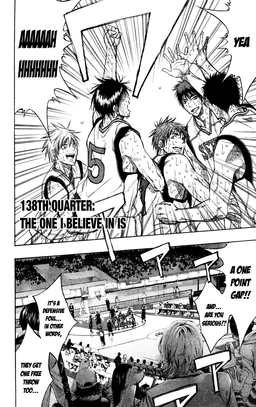 Kuroko no Basket Chapter 138 page 4 - Chapter 138: The one I believe in is