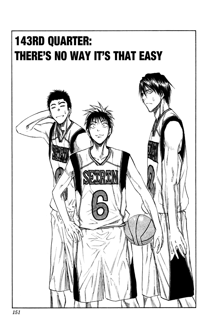 Kuroko no Basket Chapter 143 page 1 - Chapter 143: There's no way it's that easy