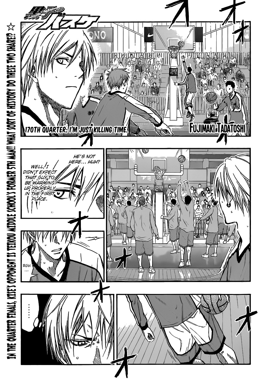Kuroko no Basket Chapter 170 page 1 - Chapter 170: I'm just killing time.