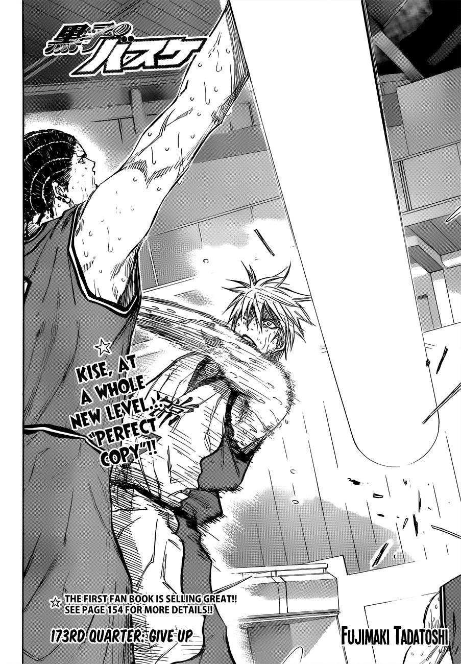 Kuroko no Basket Chapter 173 page 4 - Chapter 173: Give Up