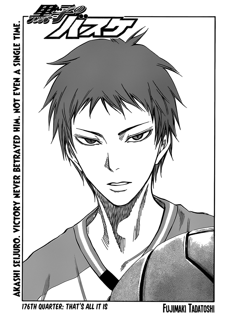 Kuroko no Basket Chapter 176 page 1 - Chapter 176: That's all it is