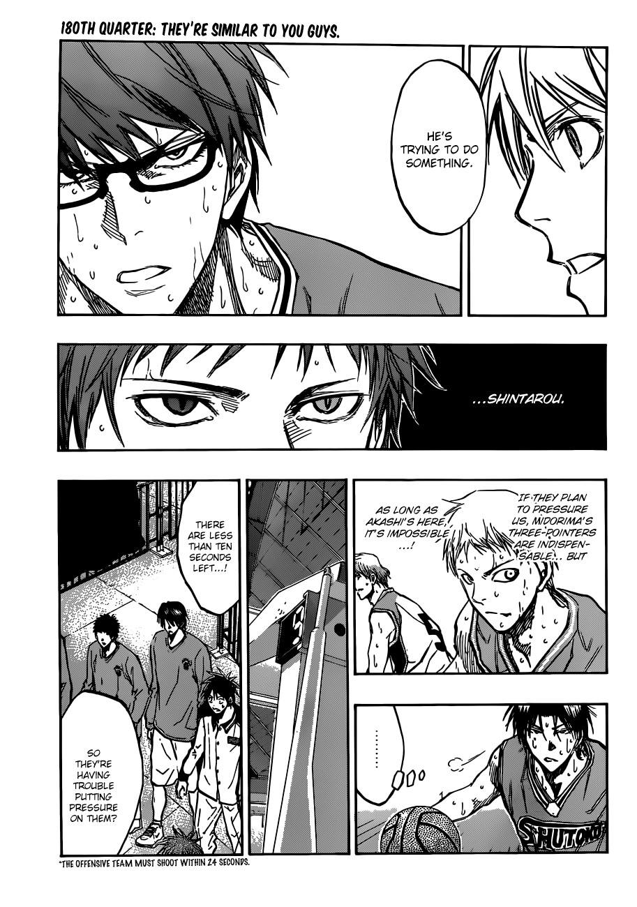Kuroko no Basket Chapter 180 page 5 - Chapter 180: They're Similar To You Guys