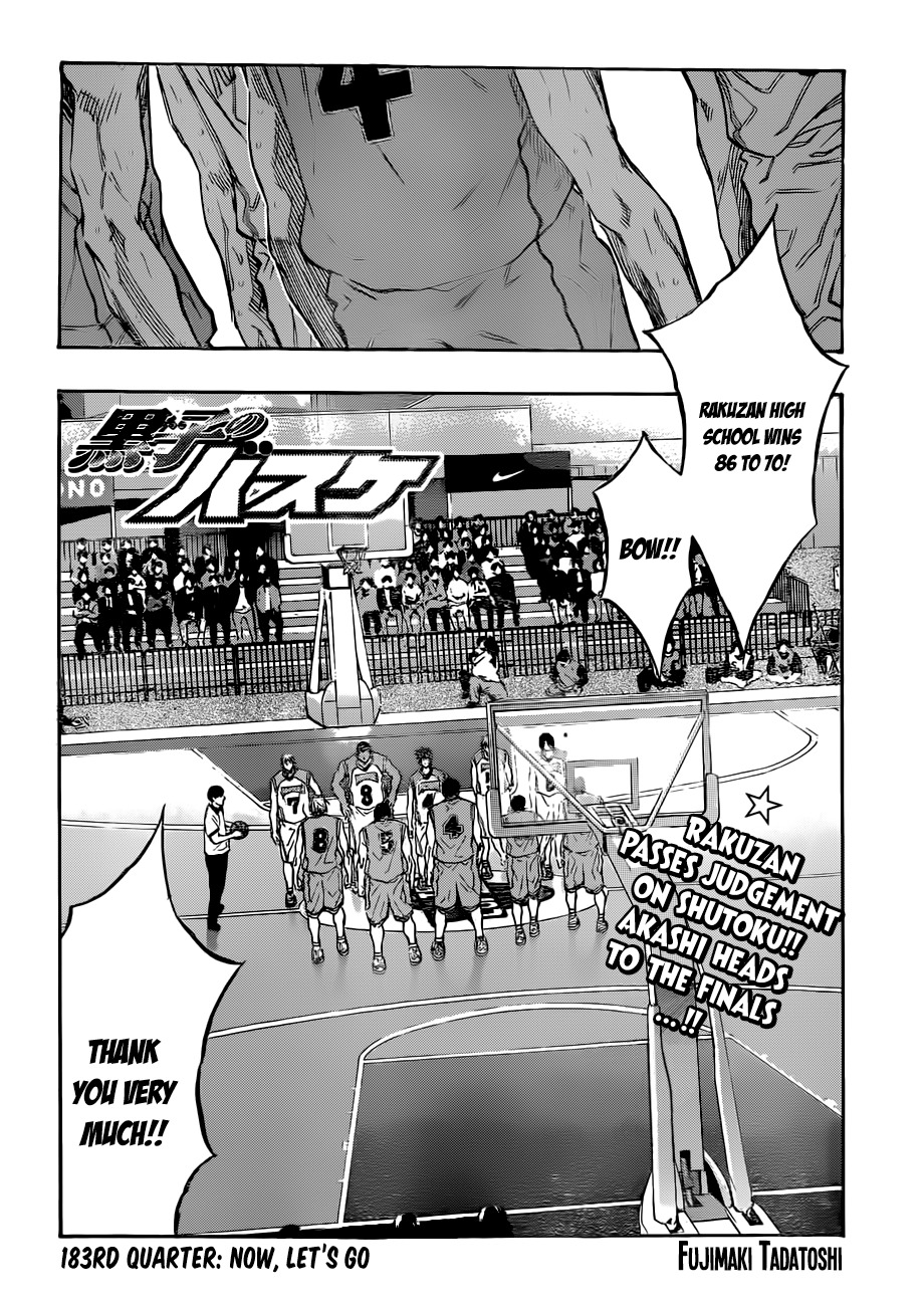 Kuroko no Basket Chapter 183 page 4 - Chapter 183: Now, Let's Go