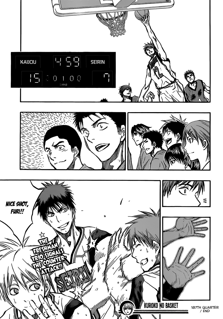 Kuroko no Basket Chapter 187 page 21 - Chapter 187: You have teammates, you know