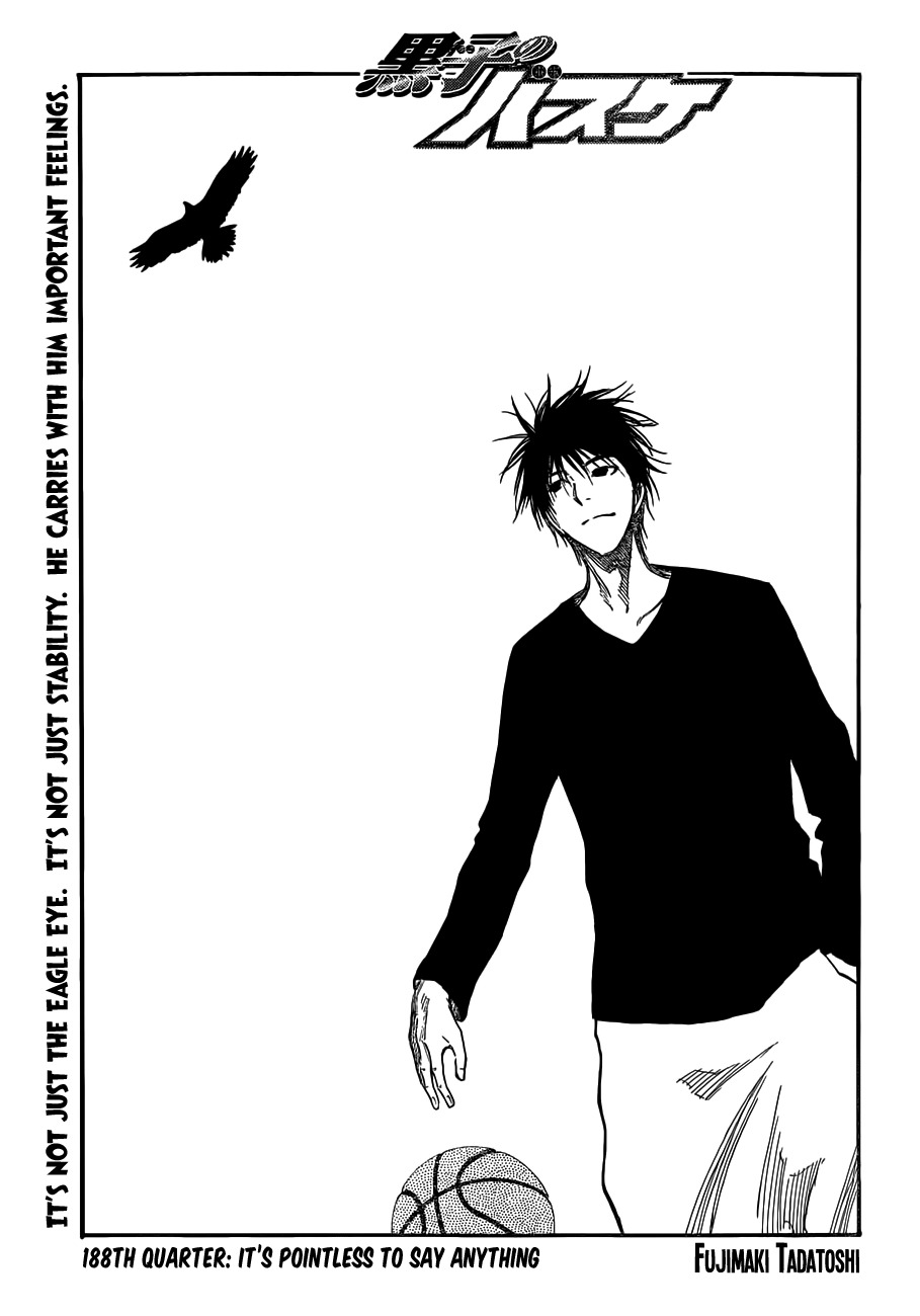 Kuroko no Basket Chapter 188 page 1 - Chapter 188: It's pointless to say anything