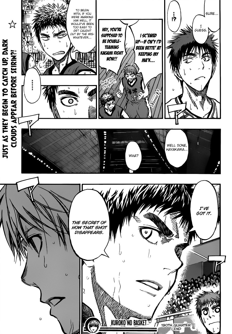 Kuroko no Basket Chapter 190 page 21 - Chapter 190: That's Why I'll Go All Out