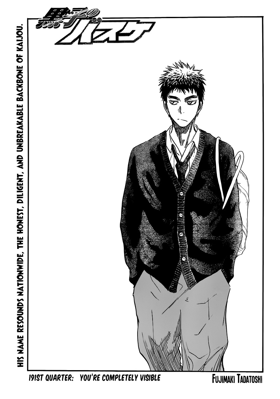 Kuroko no Basket Chapter 191 page 1 - Chapter 191: You're Completely Visible