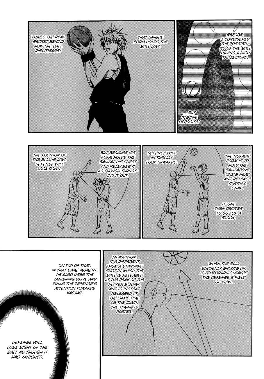 Kuroko no Basket Chapter 191 page 13 - Chapter 191: You're Completely Visible