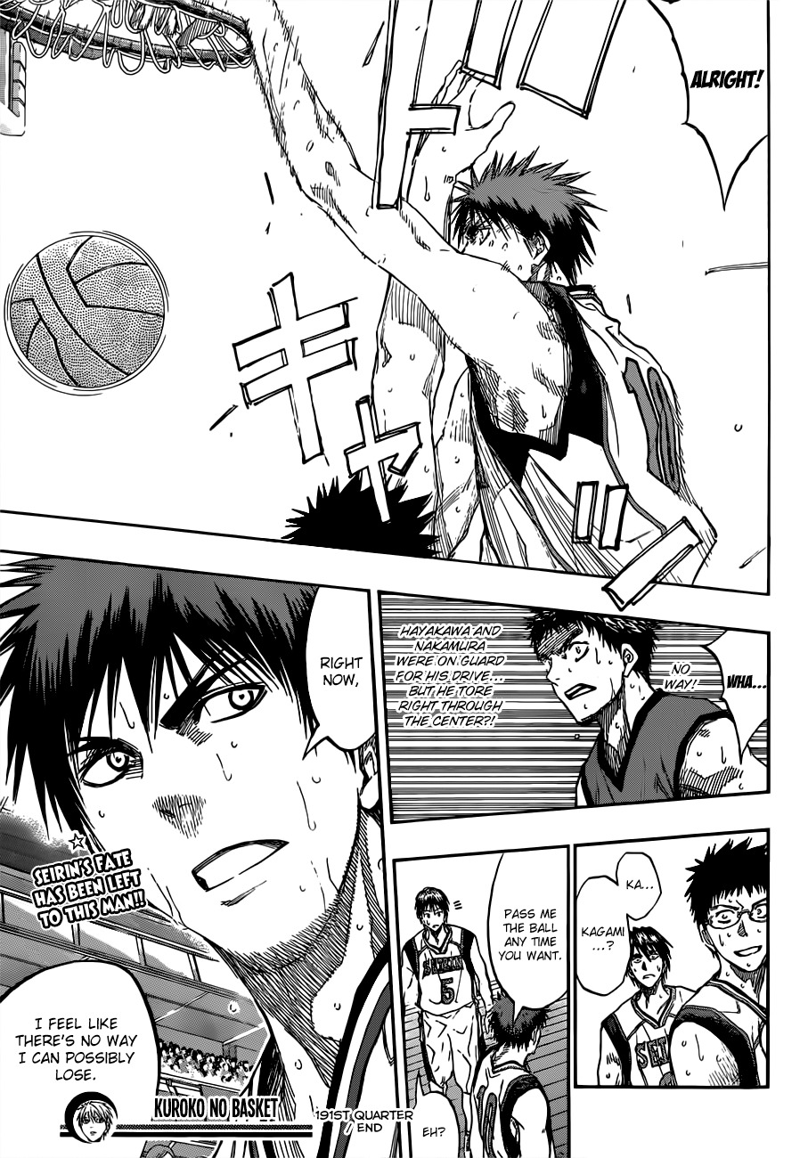 Kuroko no Basket Chapter 191 page 21 - Chapter 191: You're Completely Visible