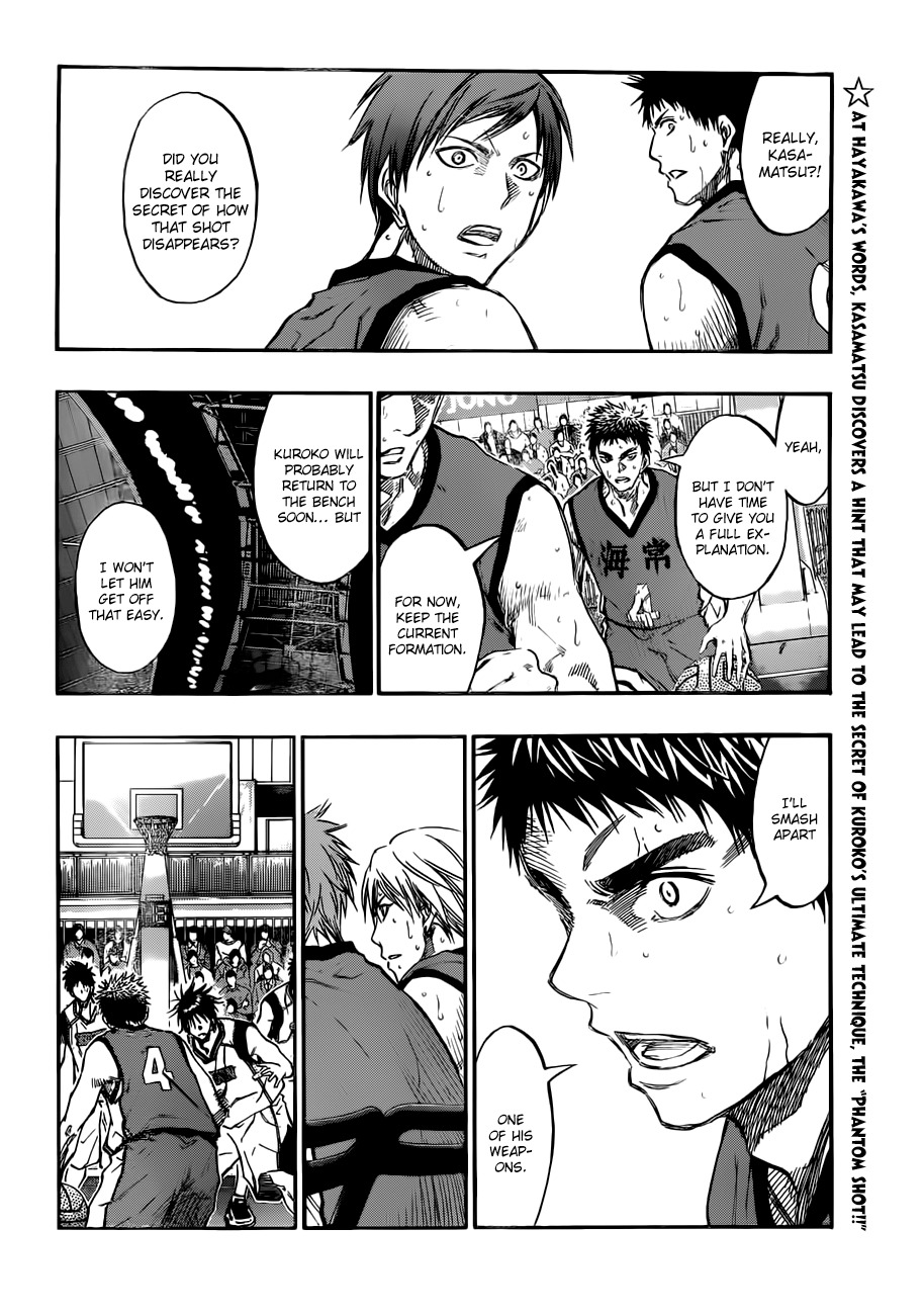 Kuroko no Basket Chapter 191 page 4 - Chapter 191: You're Completely Visible