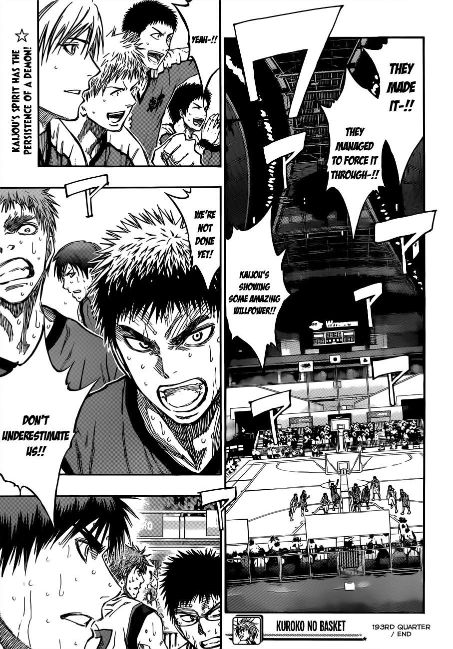 Kuroko no Basket Chapter 193 page 21 - Chapter 193: Don't Underestimate Us!!