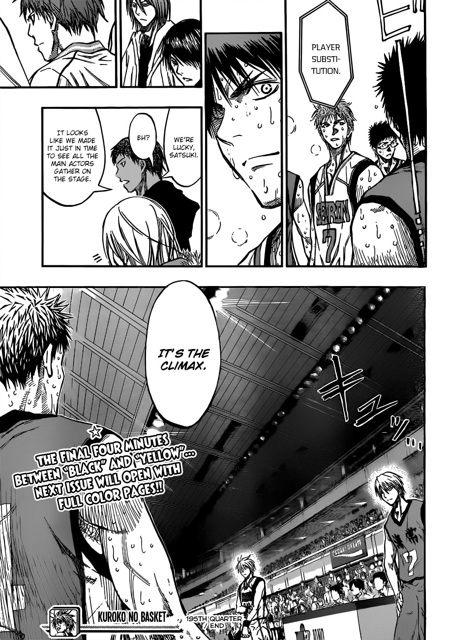 Kuroko no Basket Chapter 195 page 21 - Chapter 195: It's The Climax