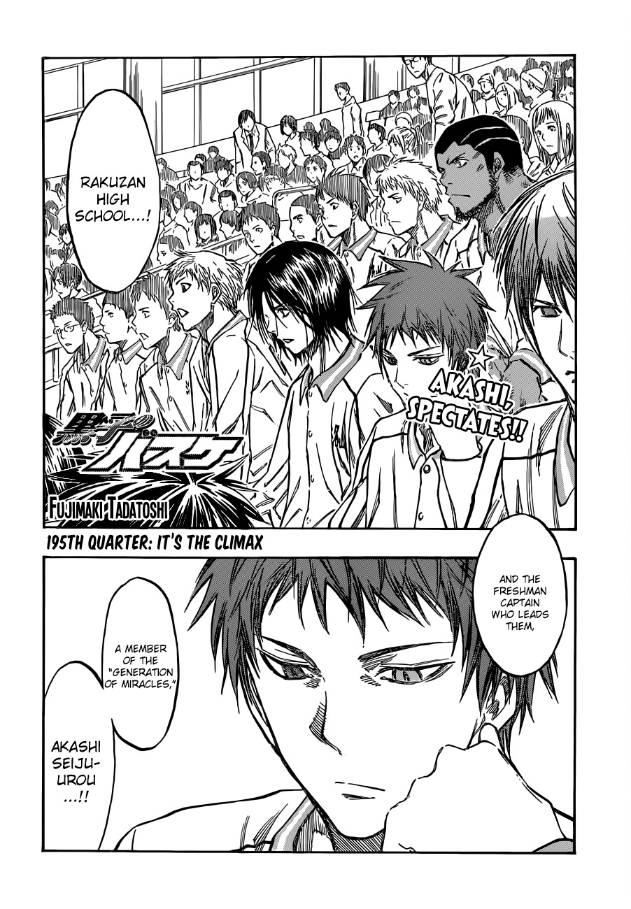 Kuroko no Basket Chapter 195 page 4 - Chapter 195: It's The Climax
