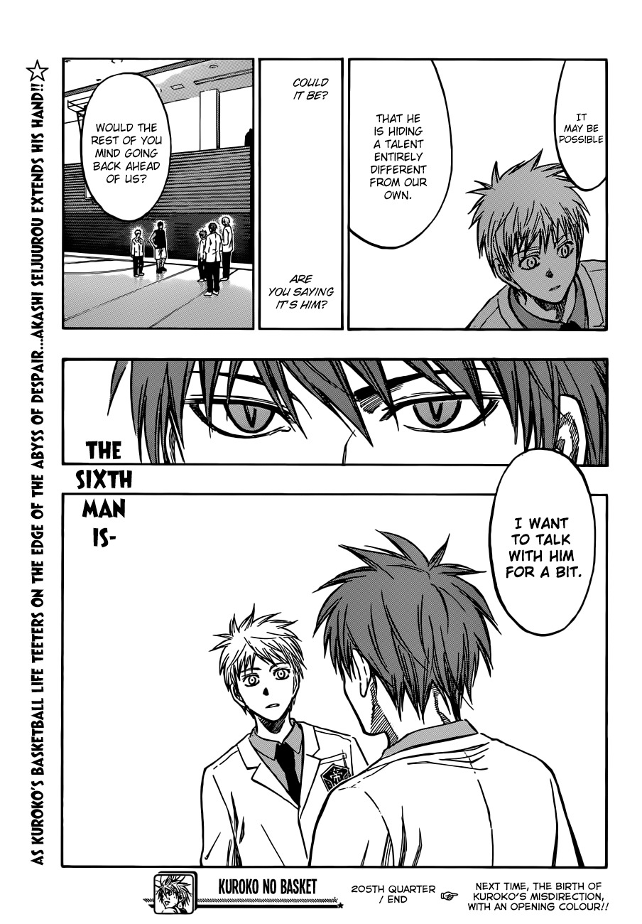 Kuroko no Basket Chapter 205 page 19 - Chapter 205: I No Longer Know