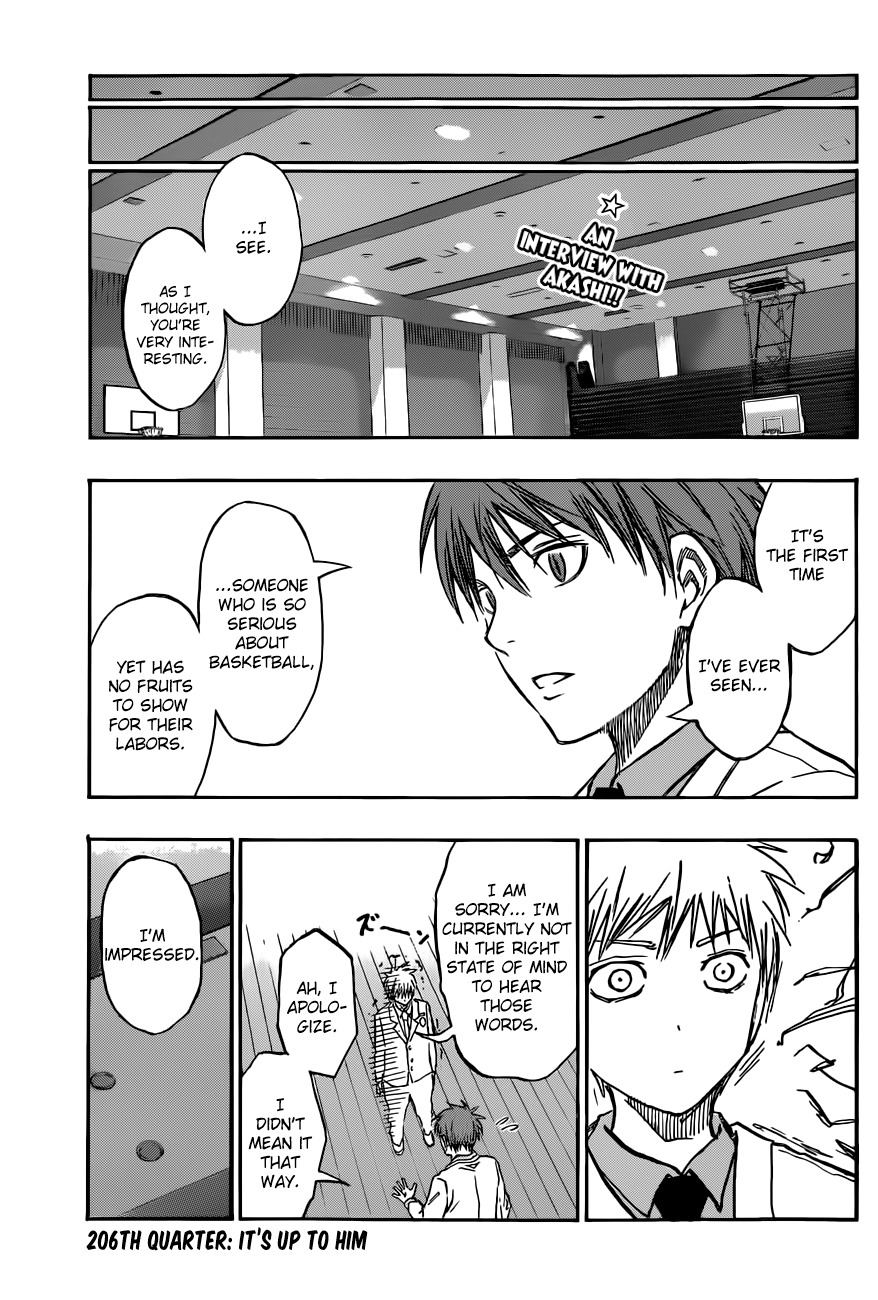 Kuroko no Basket Chapter 206 page 4 - Chapter 206: It's Up To Him