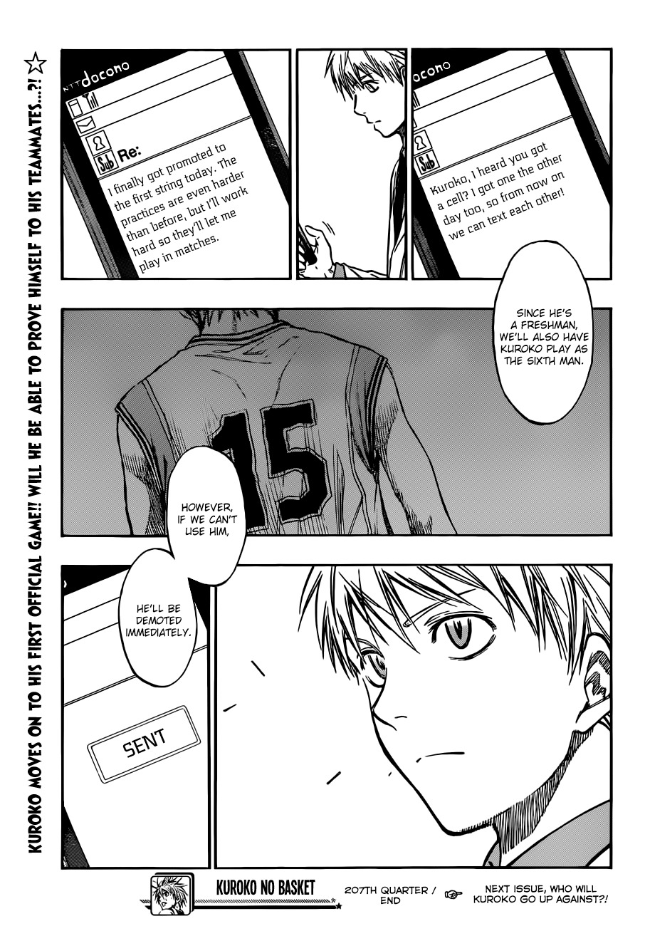 Kuroko no Basket Chapter 207 page 18 - Chapter 207: Welcome
