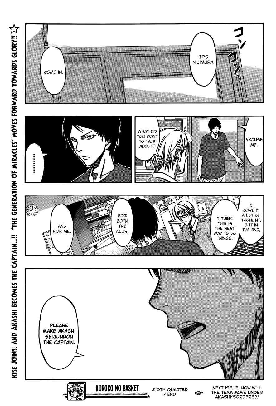 Kuroko no Basket Chapter 210 page 19 - Chapter 210: I Already Knew