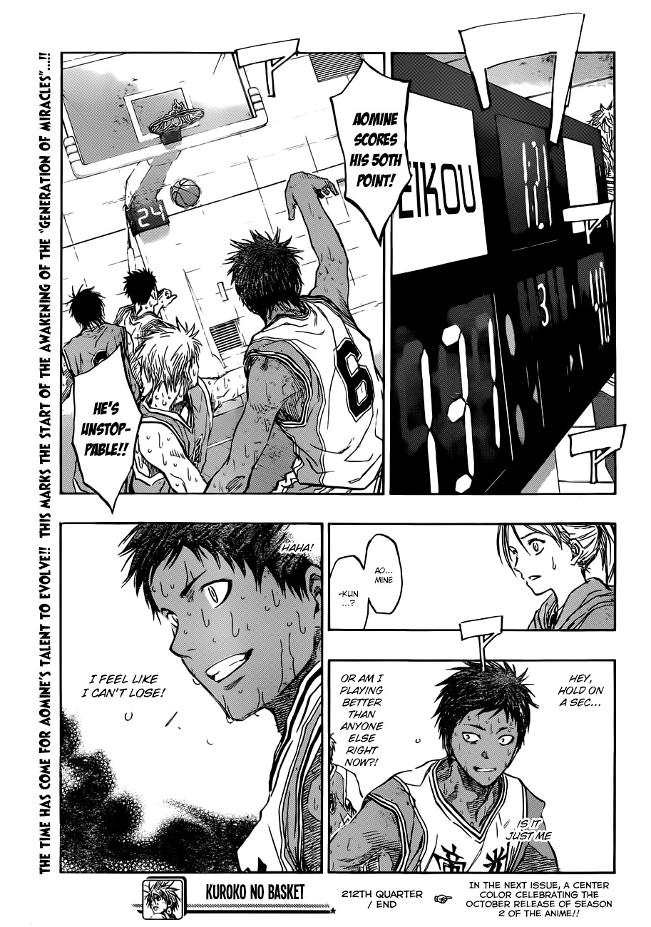 Kuroko no Basket Chapter 212 page 19 - Chapter 212: I Feel Like I Can't Lose