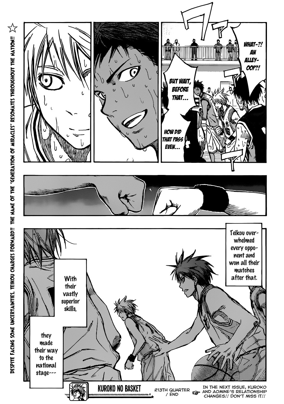 Kuroko no Basket Chapter 213 page 18 - Chapter 213: The Lion And The Rabbit