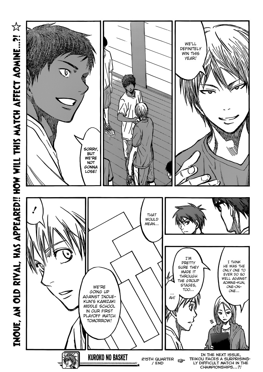 Kuroko no Basket Chapter 215 page 19 - Chapter 215: Let's Do Our Best