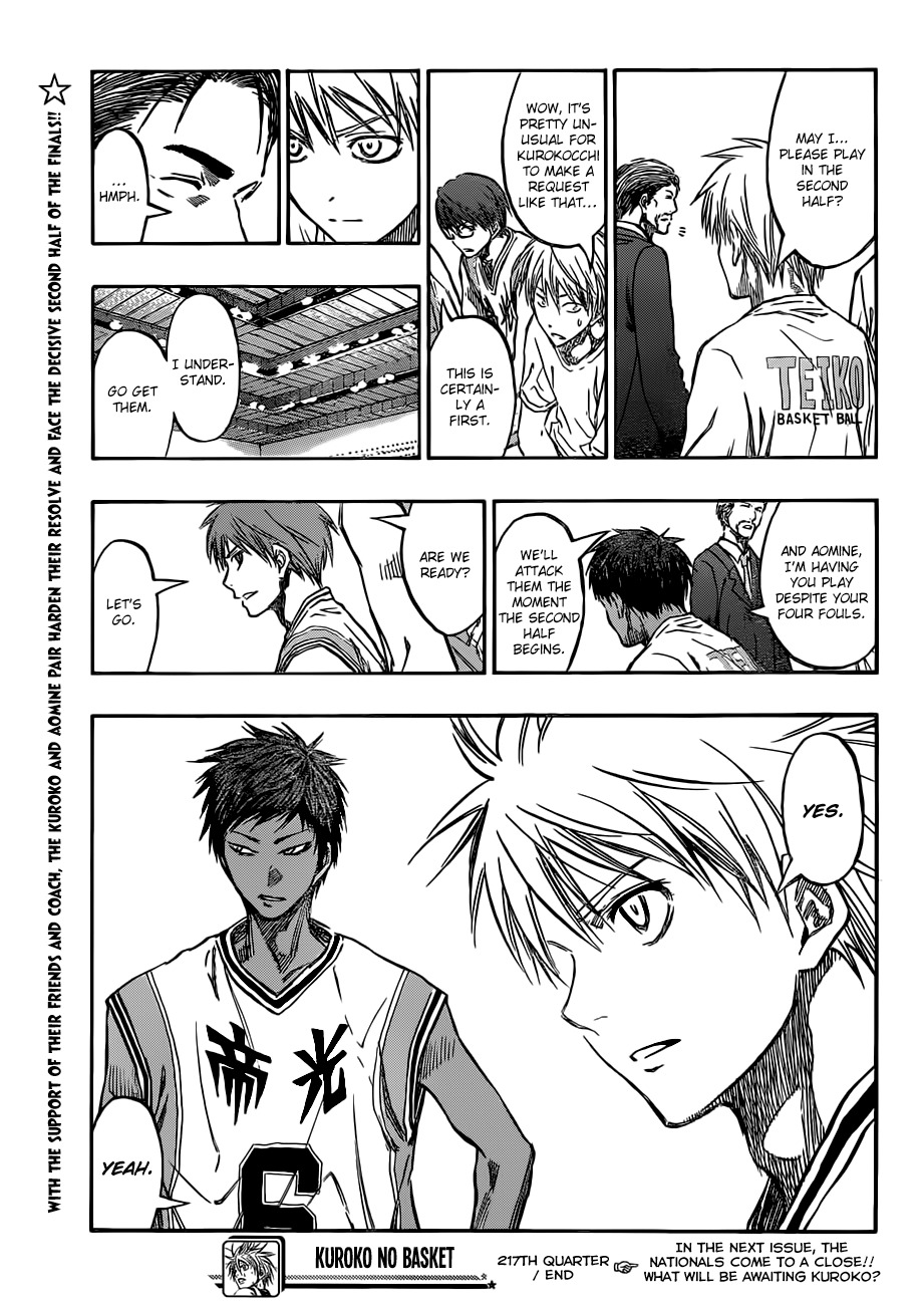 Kuroko no Basket Chapter 217 page 19 - Chapter 217: Let's Go