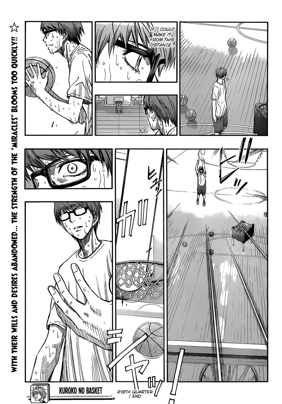 Kuroko no Basket Chapter 219 page 19 - Chapter 219: Thank You Very Much