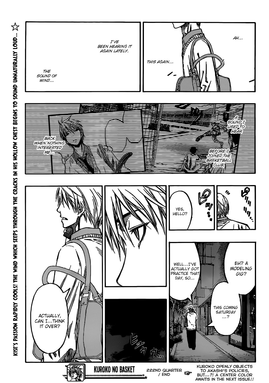 Kuroko no Basket Chapter 222 page 19 - Chapter 222: We Should No Longer