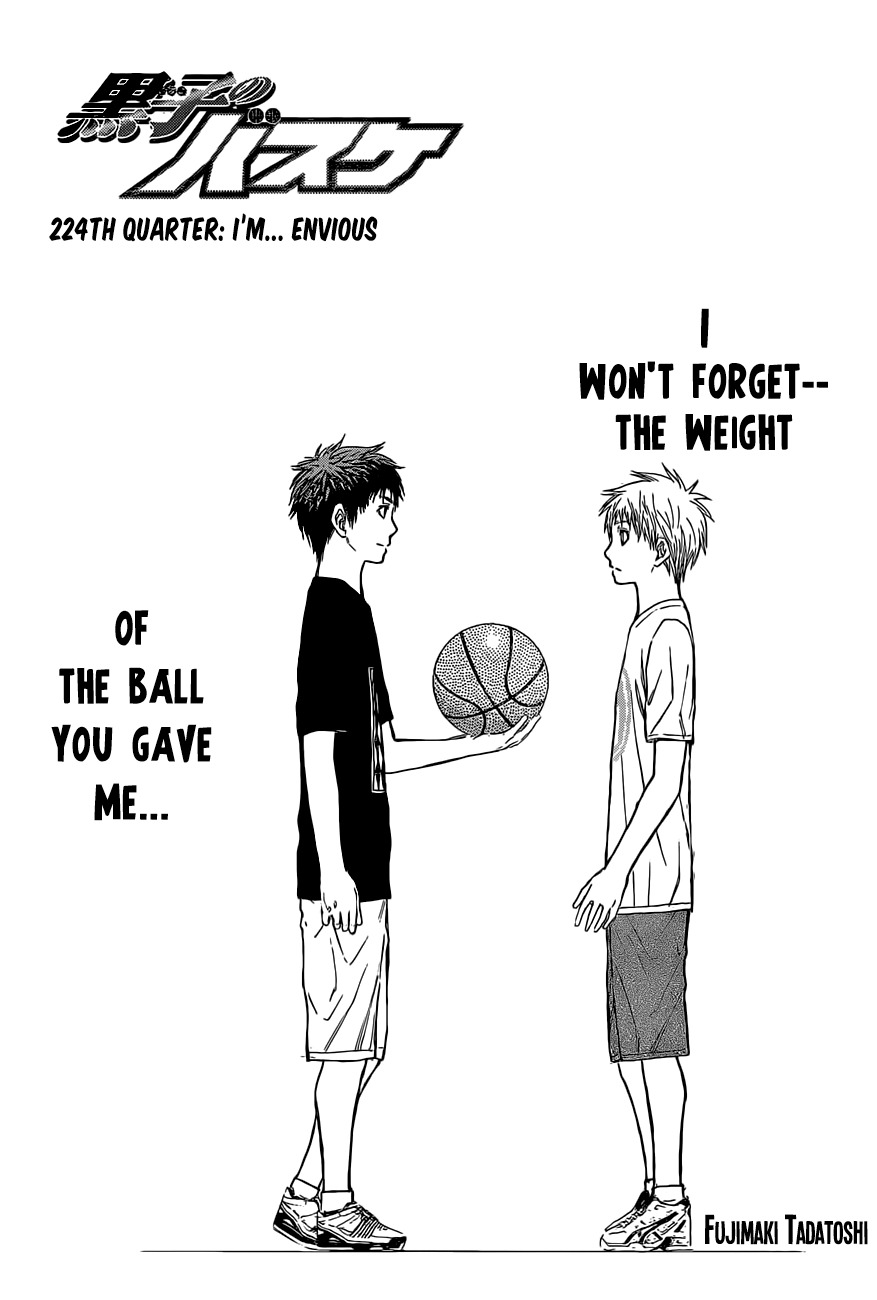 Kuroko no Basket Chapter 224 page 1 - Chapter 224: I'm... Envious