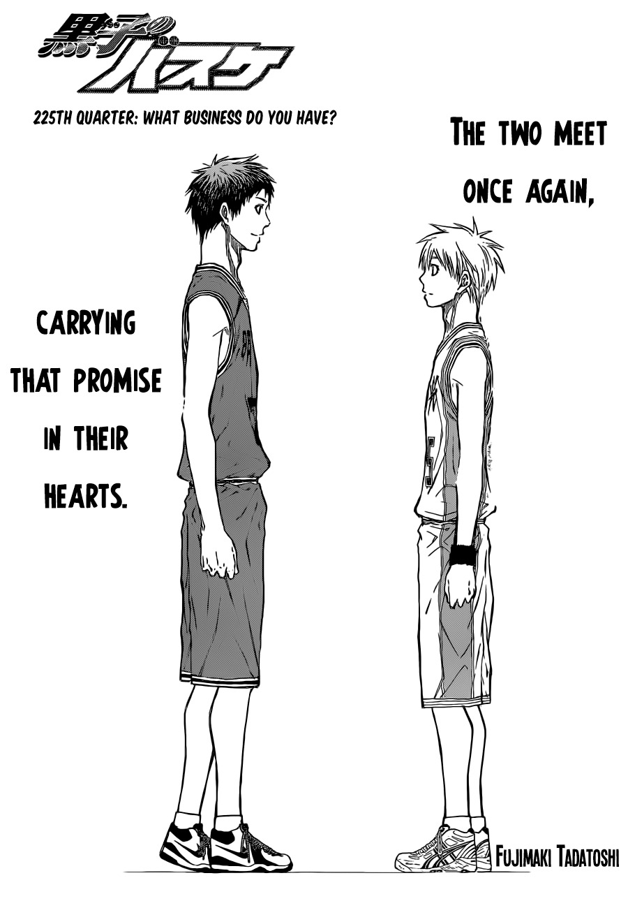 Kuroko no Basket Chapter 225 page 1 - Chapter 225: What Business Do You Have?