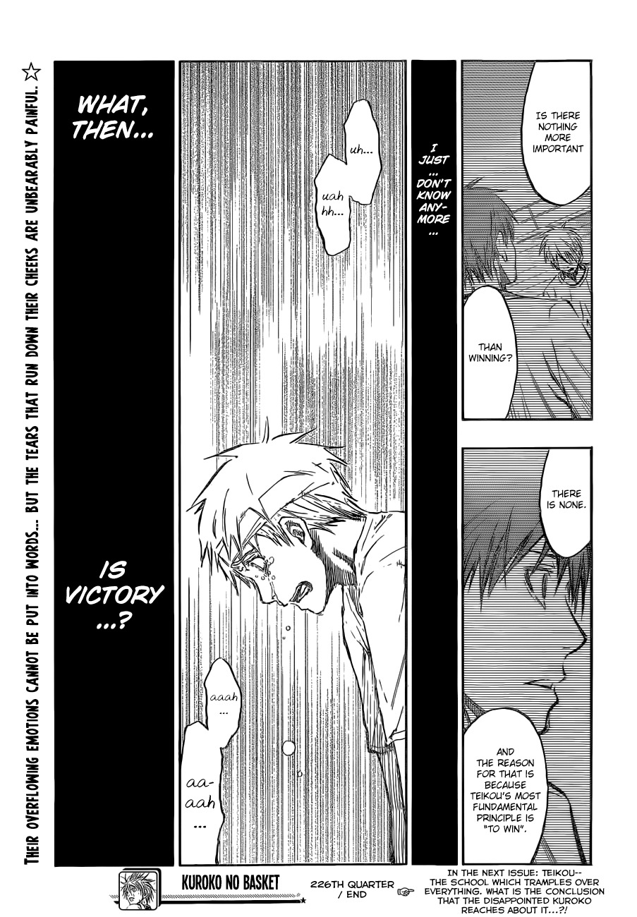 Kuroko no Basket Chapter 226 page 19 - Chapter 226: What Is Victory?