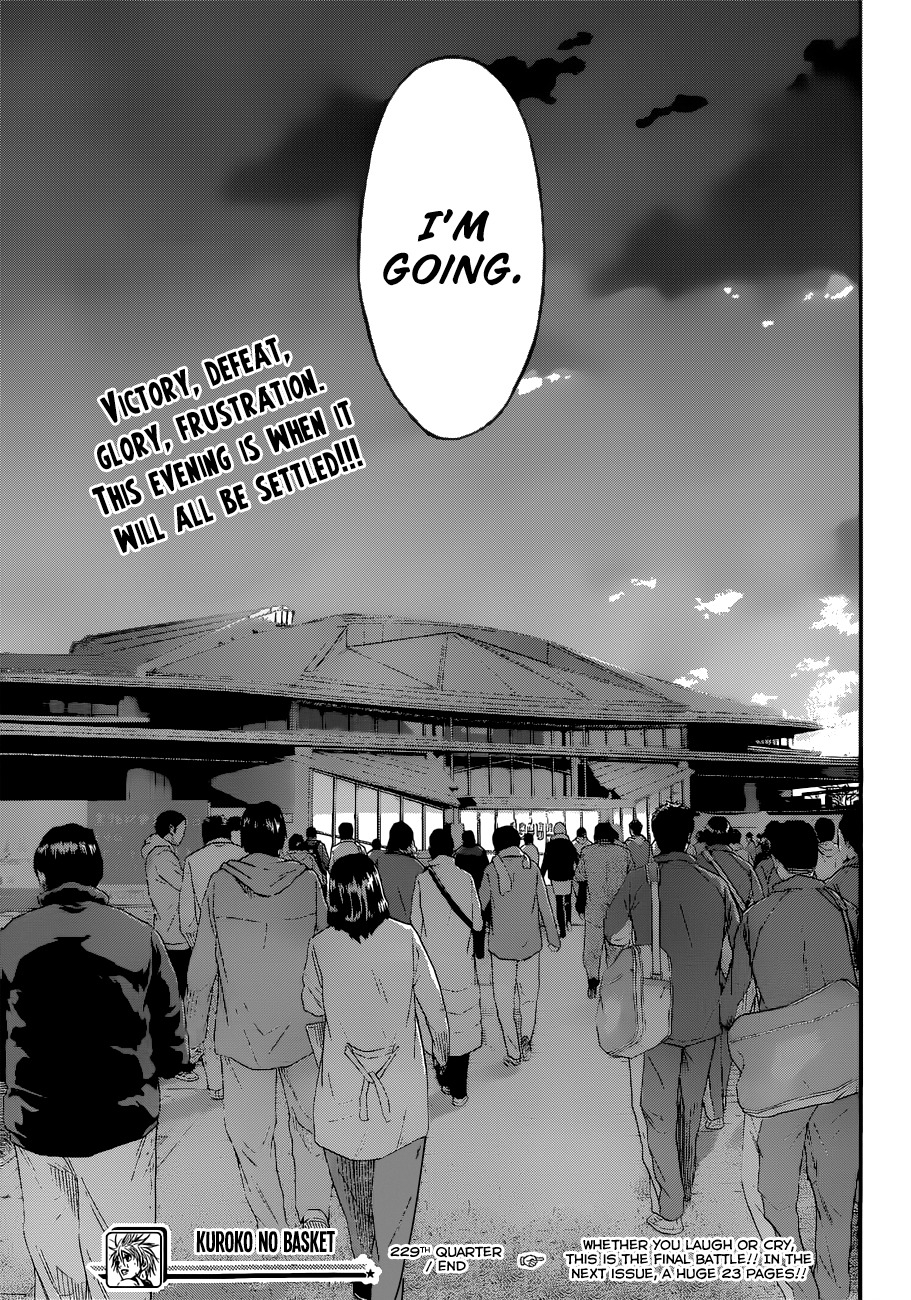 Kuroko no Basket Chapter 229 page 18 - Chapter 229: I'm Going