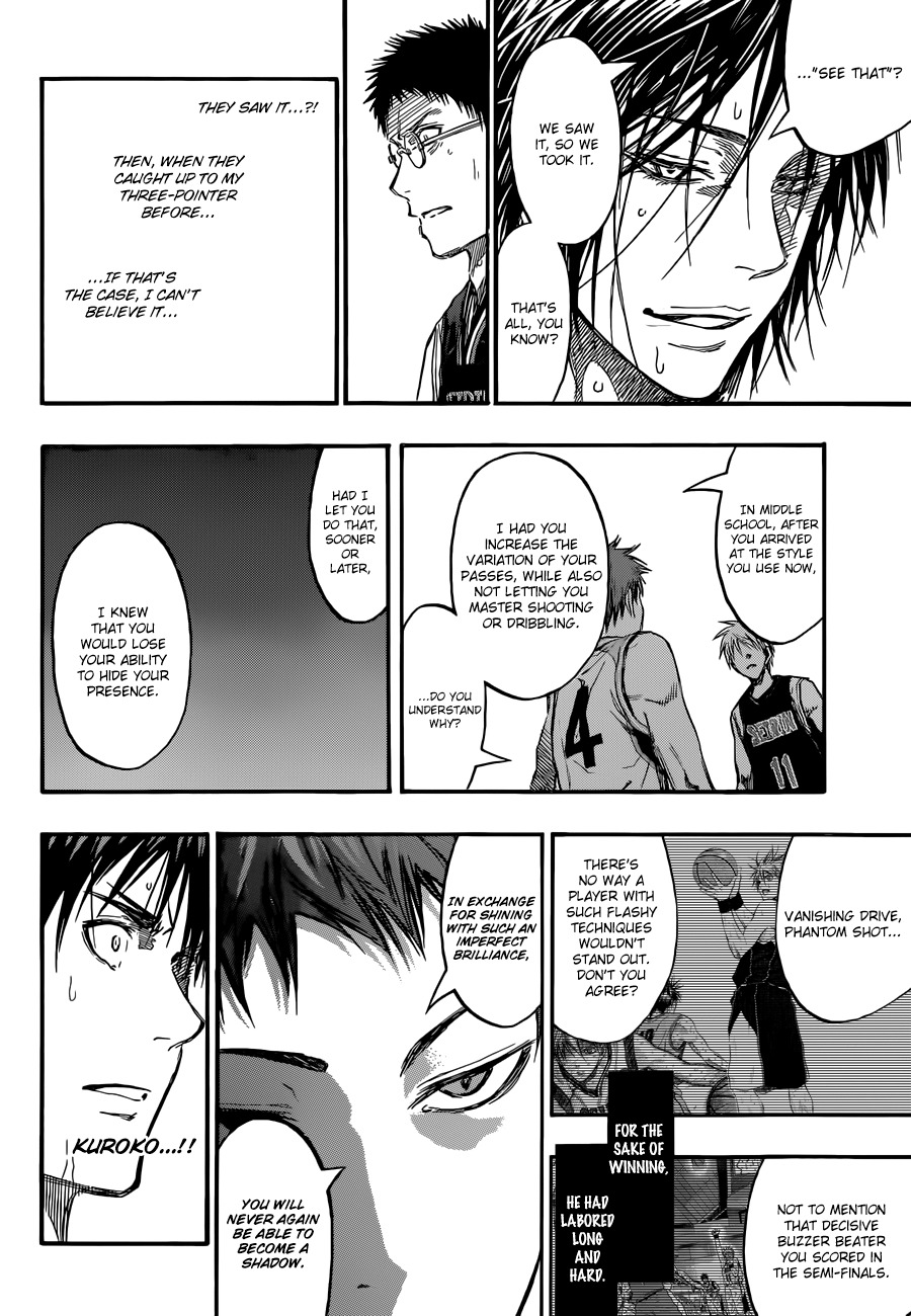 Kuroko no Basket Chapter 236 page 16 - Chapter 236: Has Been Broken...?!
