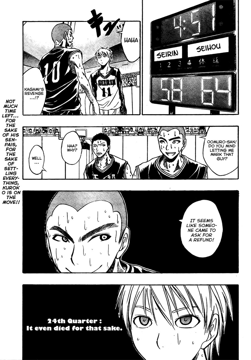 Kuroko no Basket Chapter 24 page 1 - Chapter 24: It Even Died for that Sake