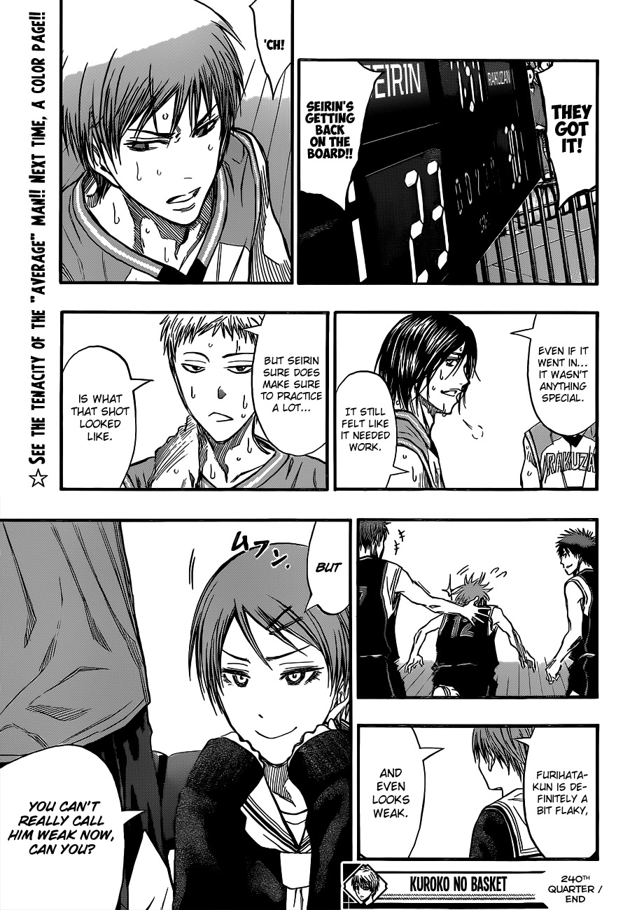 Kuroko no Basket Chapter 240 page 19 - Chapter 240: Super Serious