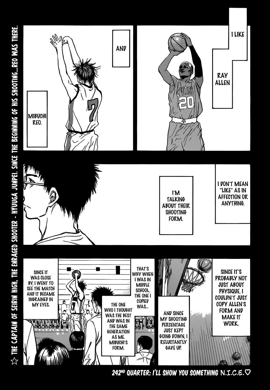 Kuroko no Basket Chapter 242 page 3 - Chapter 242: I'll Show You Something N.I.C.E.