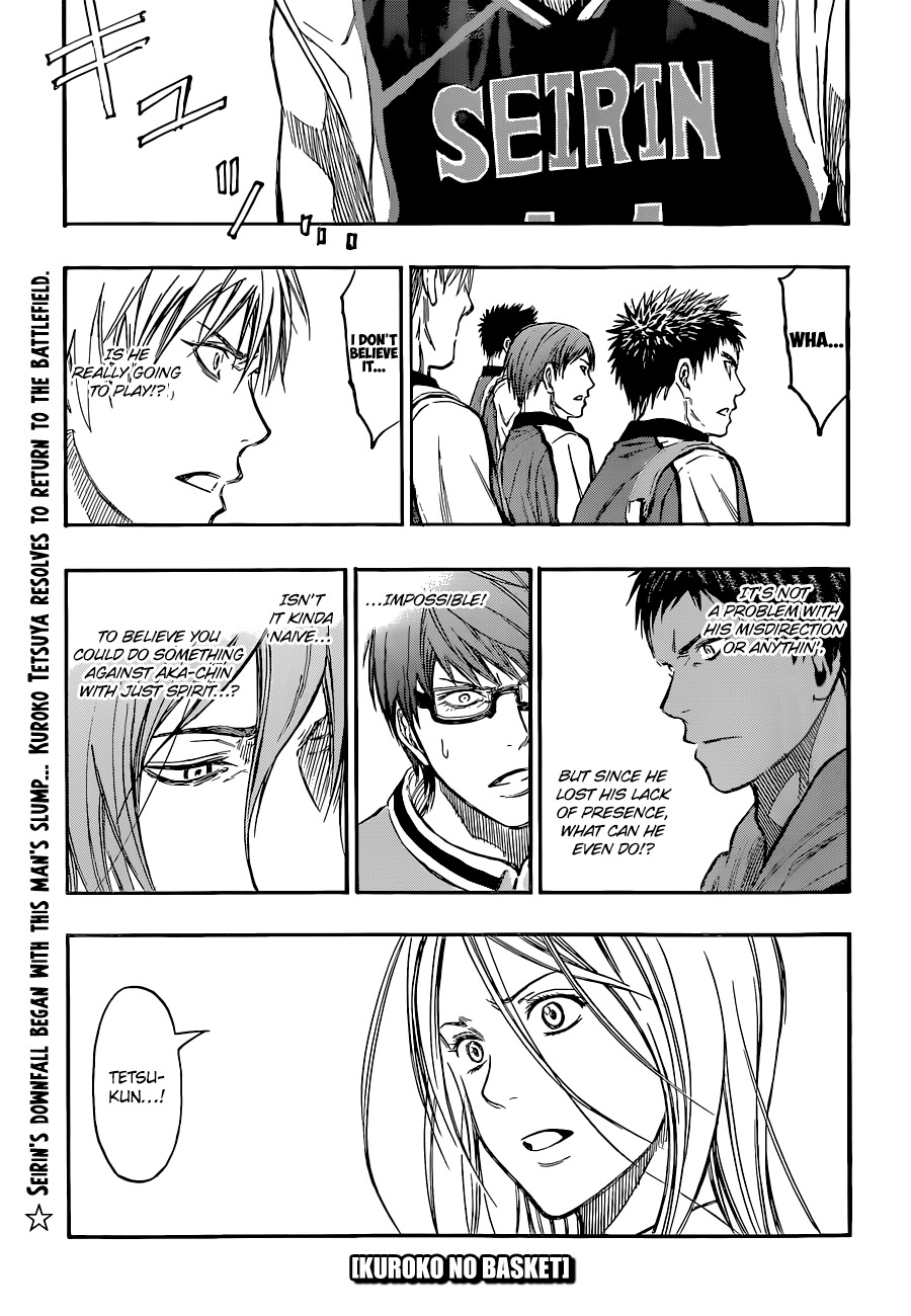 Kuroko no Basket Chapter 248 page 1 - Chapter 248: I Don't Feel Like Surrendering It Yet