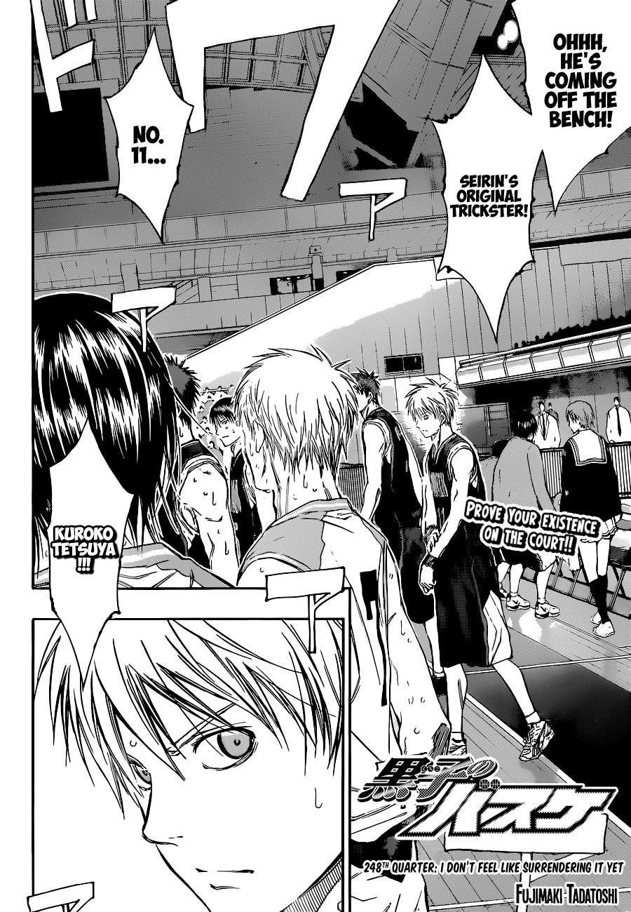 Kuroko no Basket Chapter 248 page 4 - Chapter 248: I Don't Feel Like Surrendering It Yet