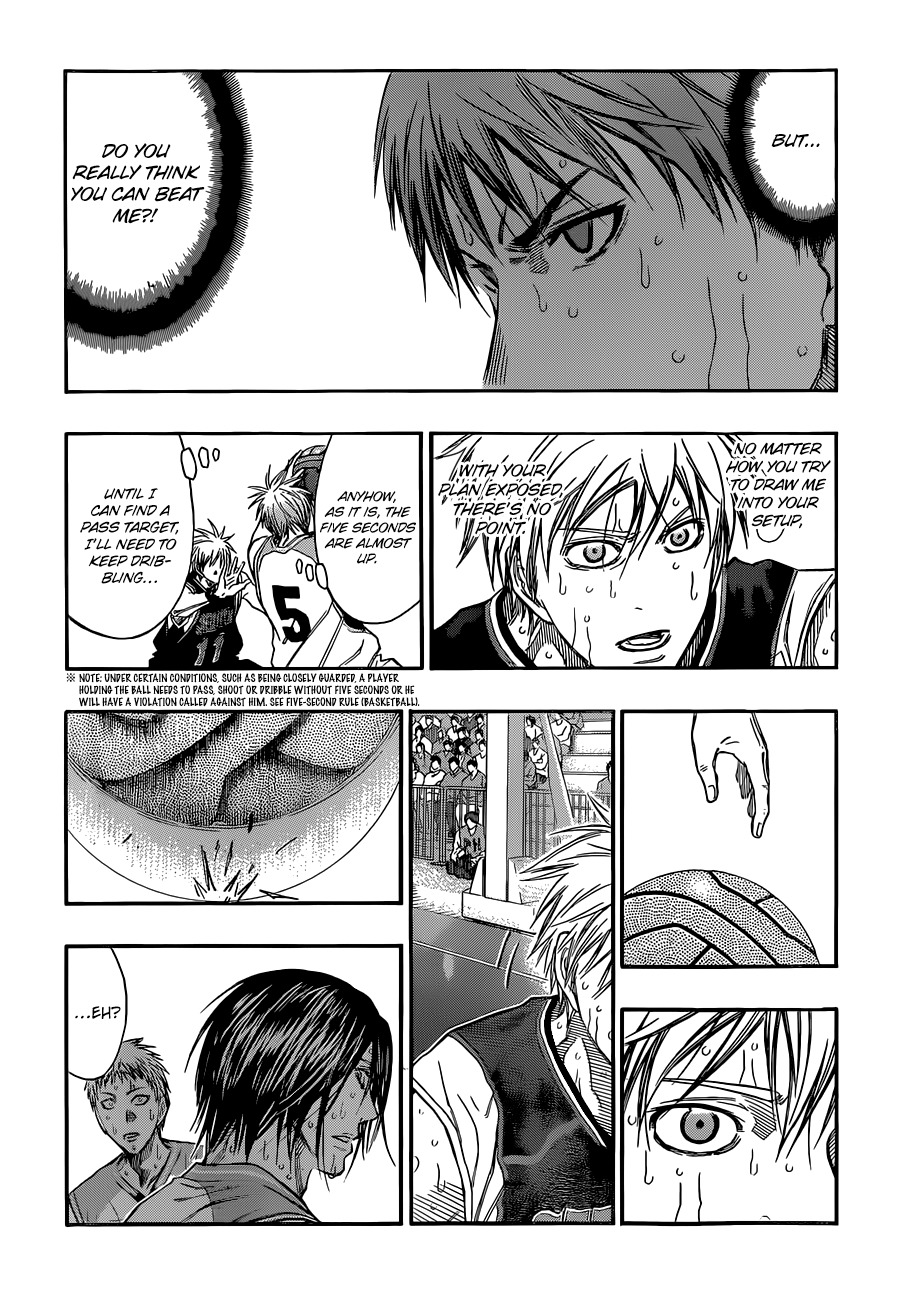 Kuroko no Basket Chapter 250 page 15 - Chapter 250: The Weight Of Determination