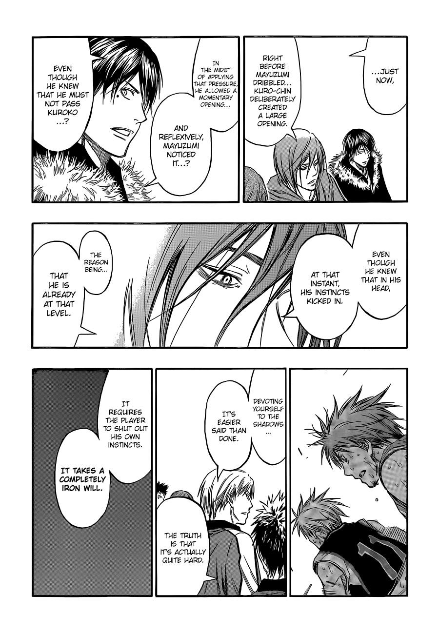 Kuroko no Basket Chapter 250 page 18 - Chapter 250: The Weight Of Determination