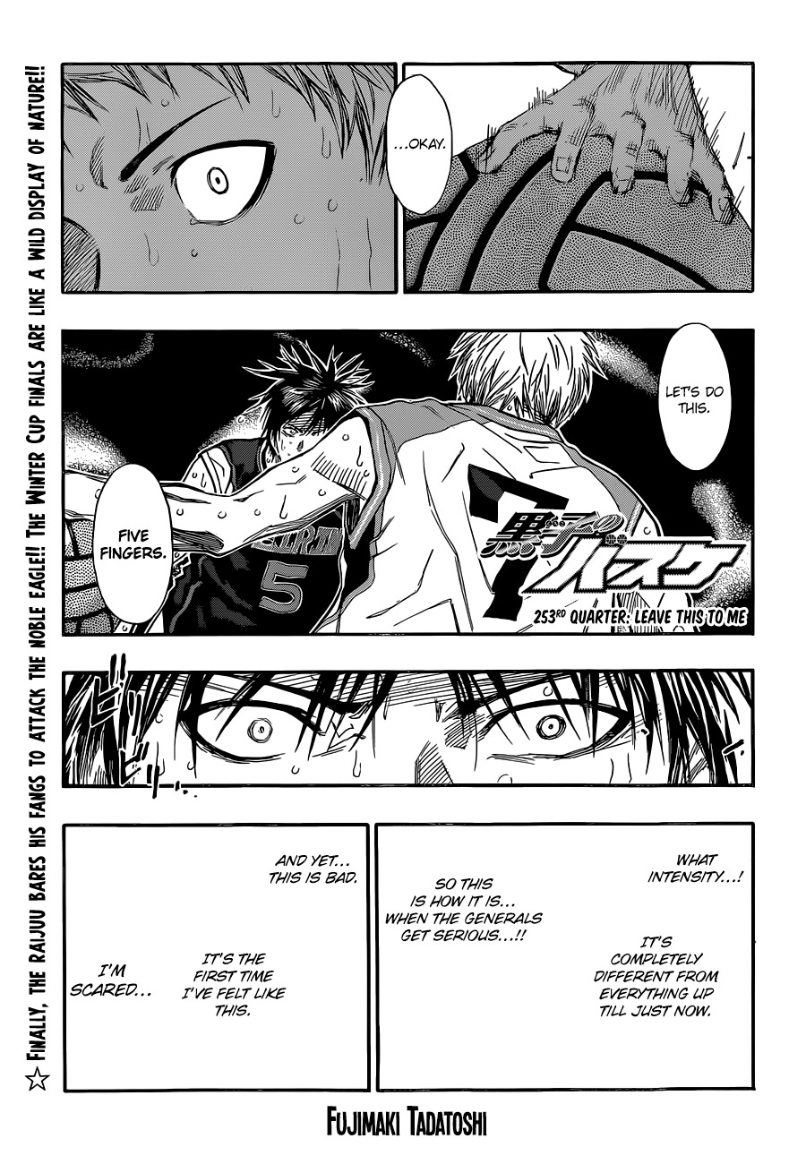 Kuroko no Basket Chapter 253 page 1 - Chapter 253: Leave This To Me