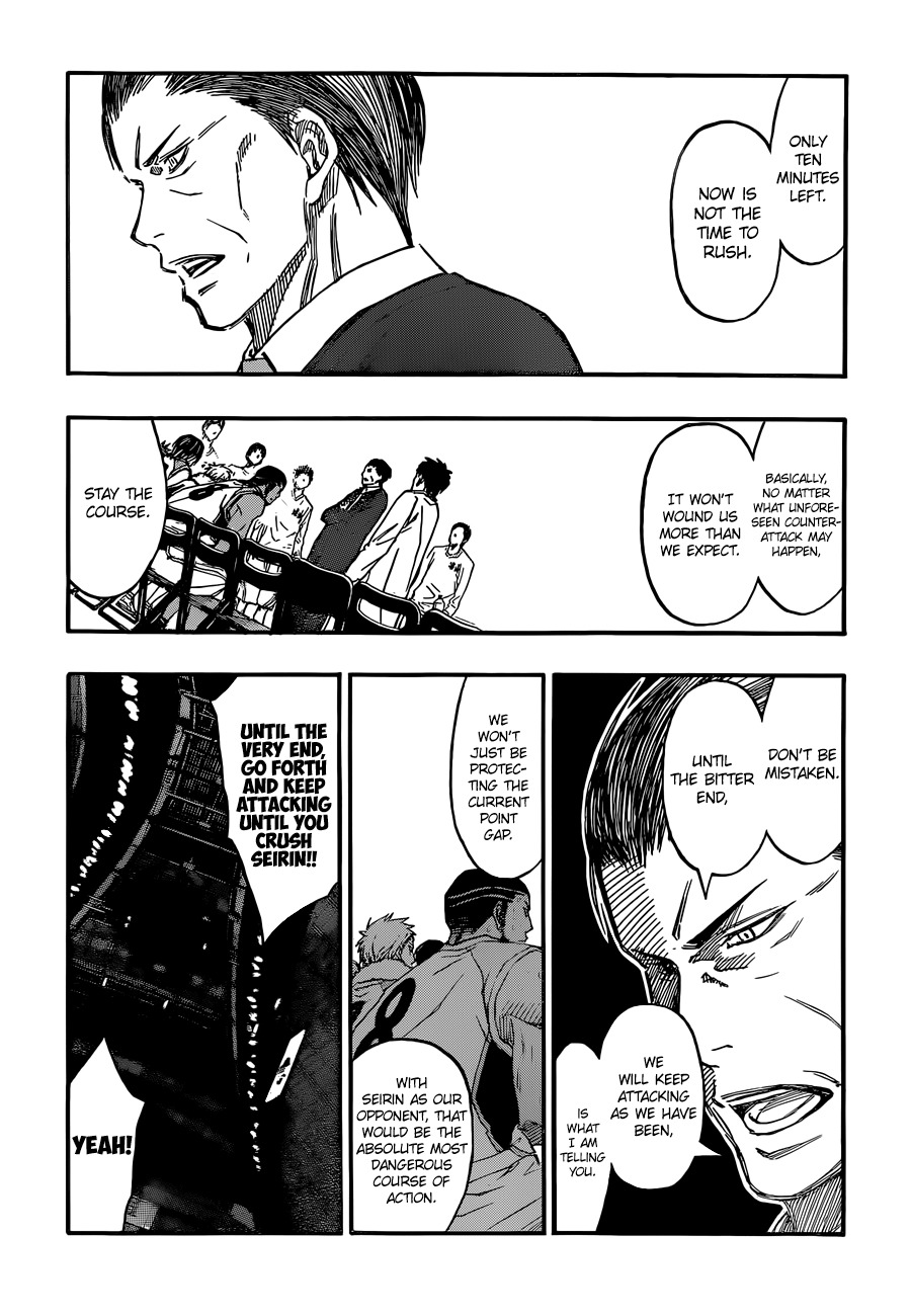 Kuroko no Basket Chapter 257 page 10 - Chapter 257: Let's Do This, Rakuzan!!
