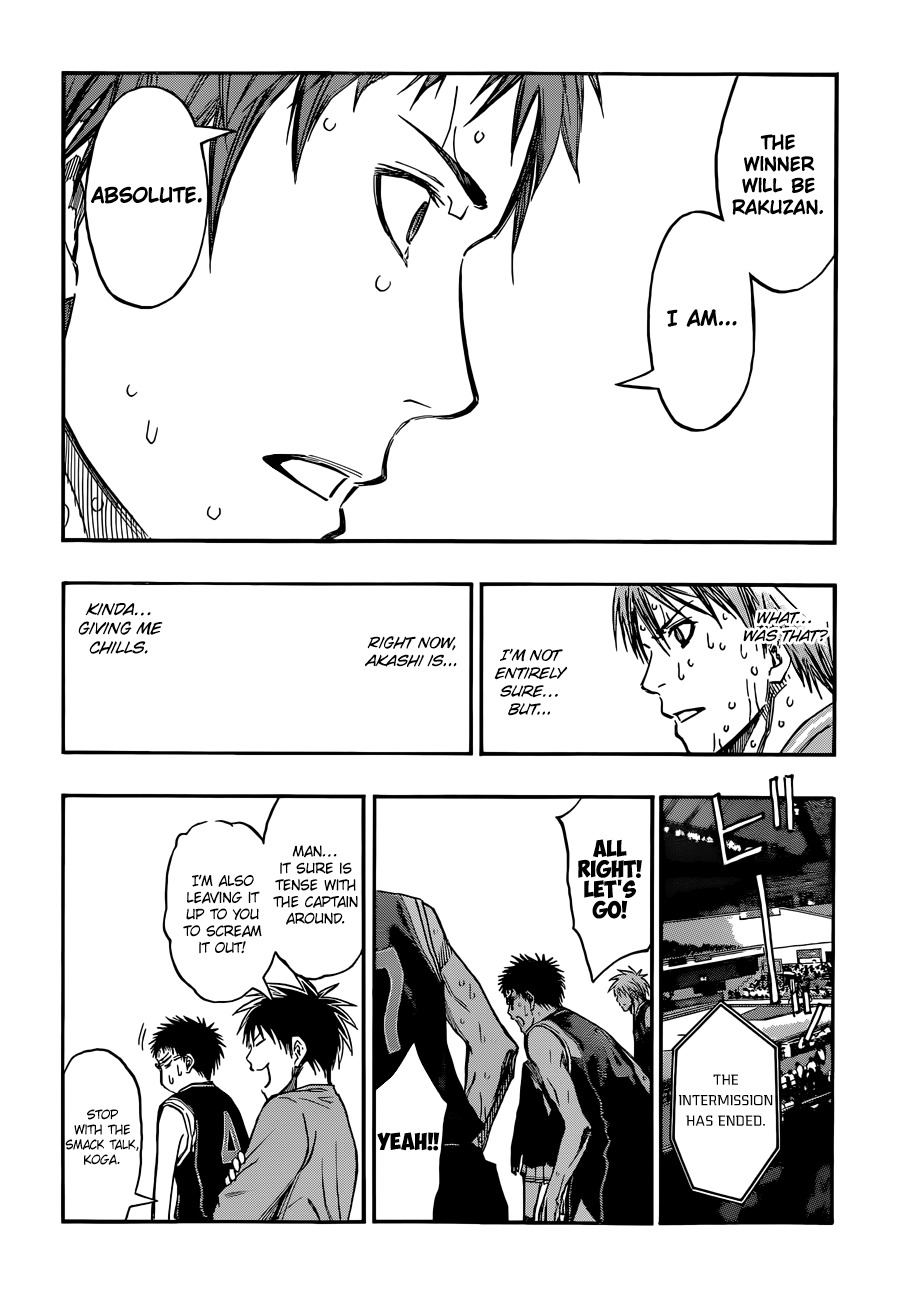 Kuroko no Basket Chapter 257 page 12 - Chapter 257: Let's Do This, Rakuzan!!