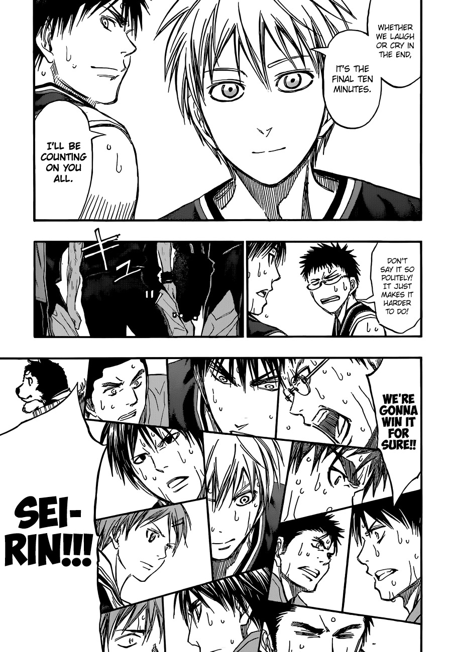 Kuroko no Basket Chapter 257 page 13 - Chapter 257: Let's Do This, Rakuzan!!