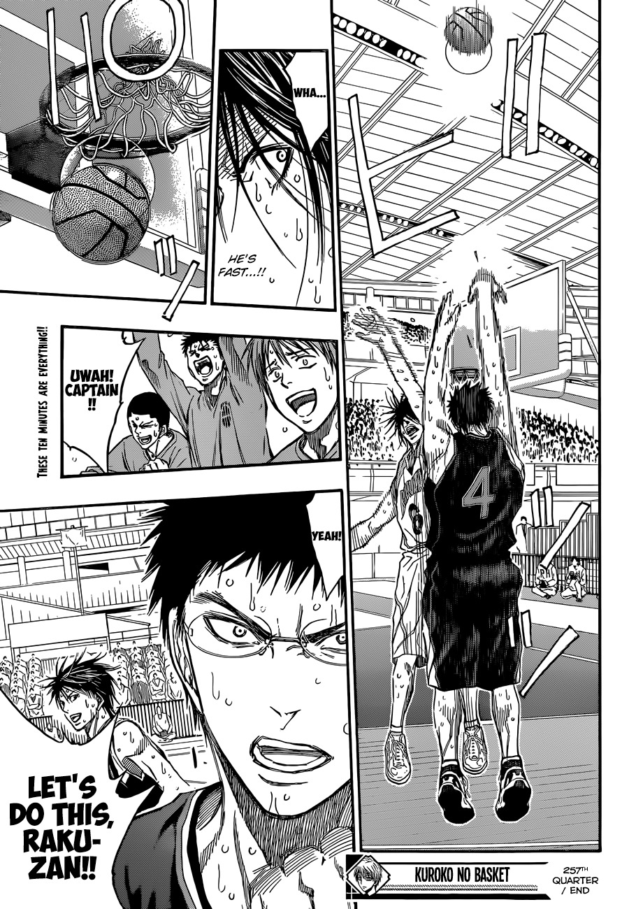 Kuroko no Basket Chapter 257 page 20 - Chapter 257: Let's Do This, Rakuzan!!