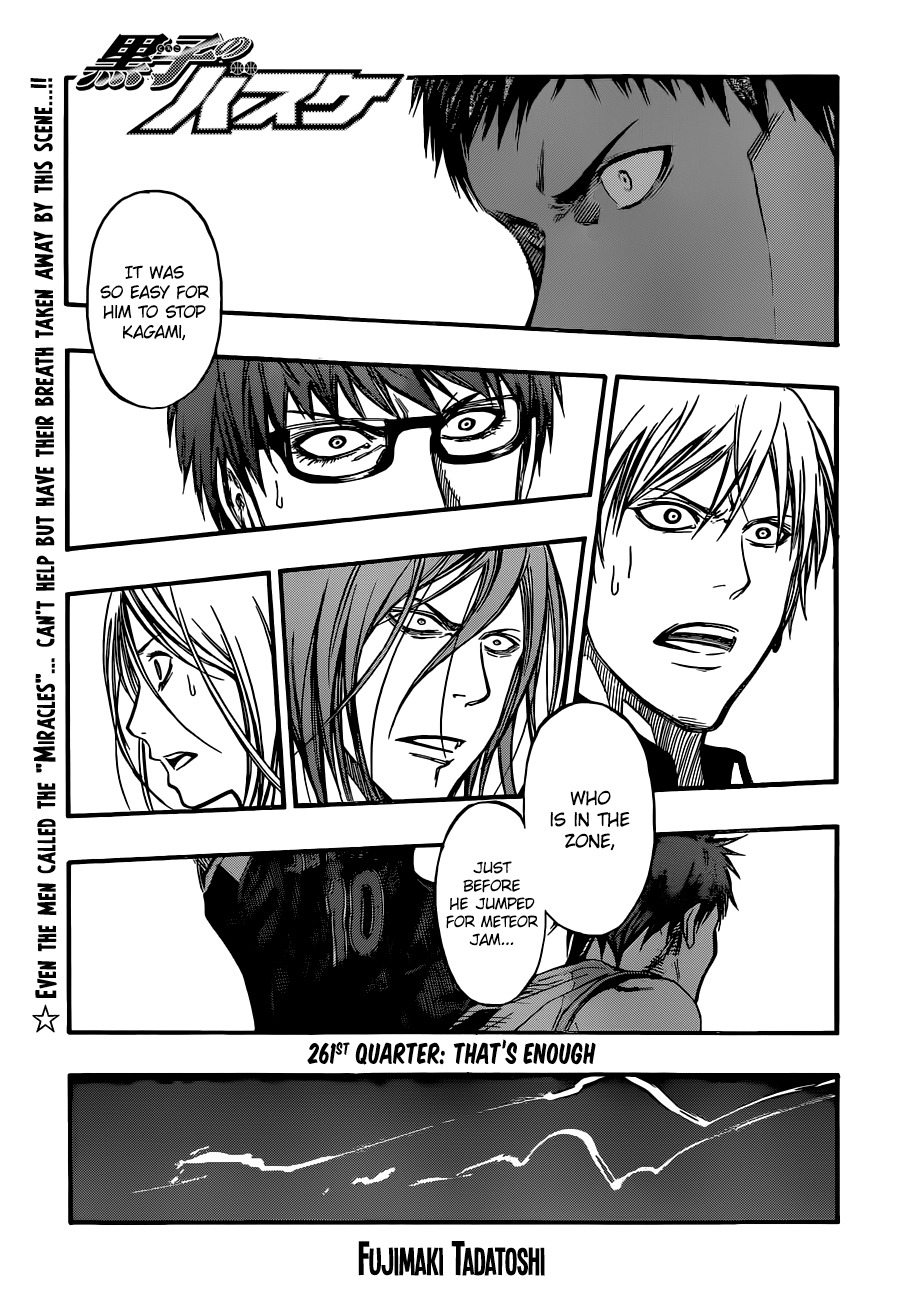 Kuroko no Basket Chapter 261 page 1 - Chapter 261: That's Enough