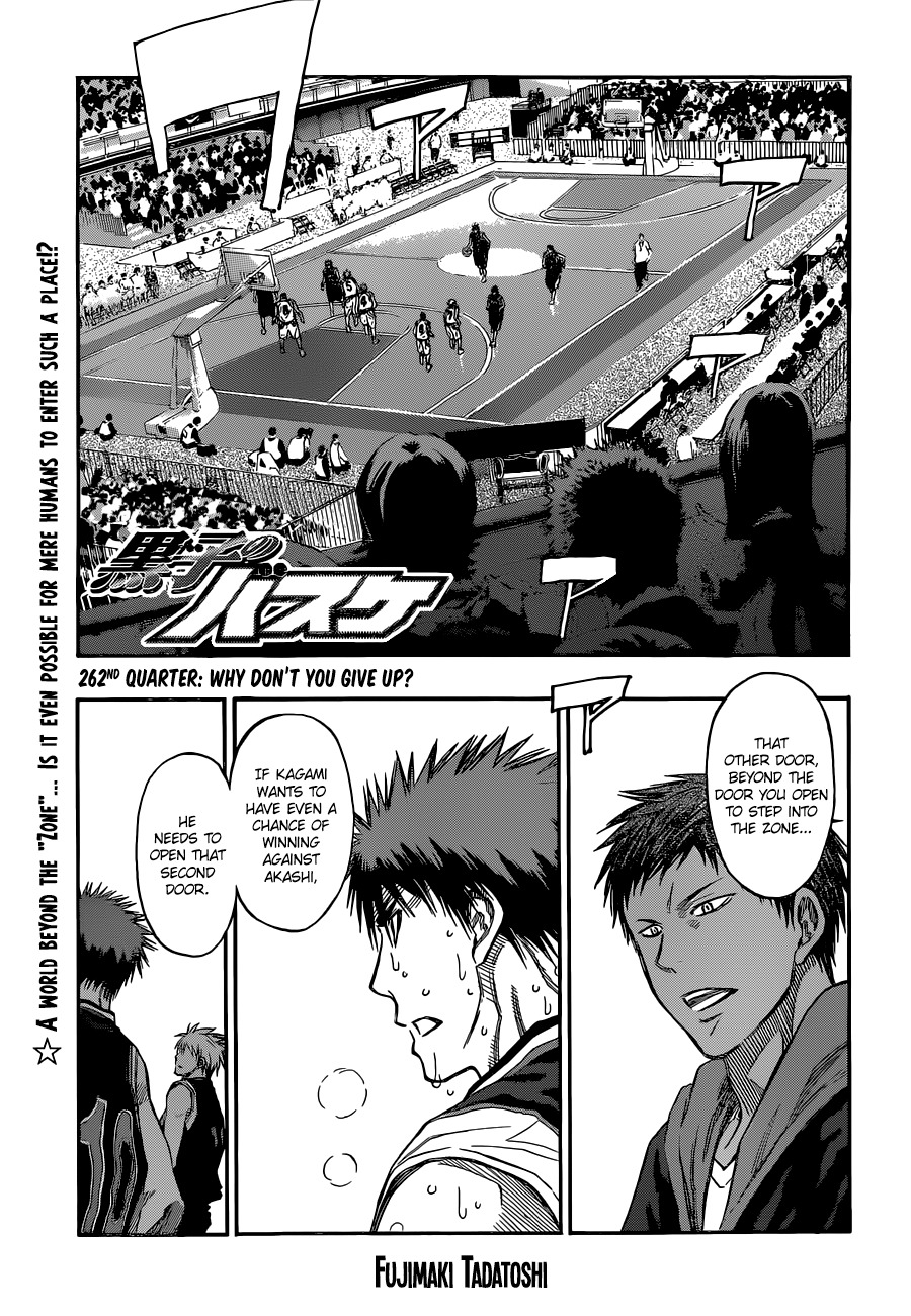 Kuroko no Basket Chapter 262 page 1 - Chapter 262: Why Don't You Give Up?
