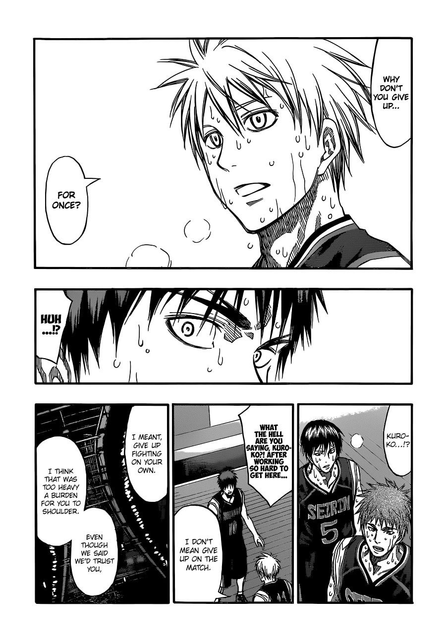 Kuroko no Basket Chapter 262 page 17 - Chapter 262: Why Don't You Give Up?